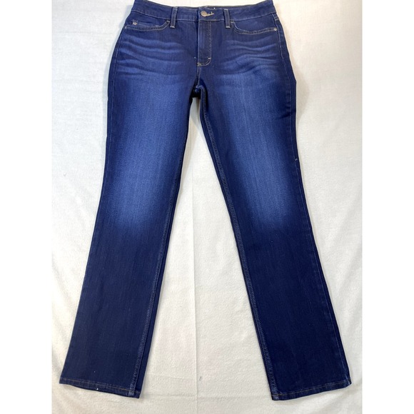 Lee Jeans Women's 12 Long Straight leg Regular Fit Dark Blue Stretch Sculpting - Picture 1 of 16